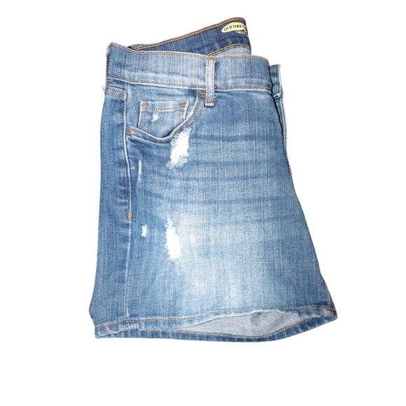 Old Navy Womens Boyfriend Distressed Denim Shorts Blue Casual Size Y2K 2000s‎ - Picture 2 of 5